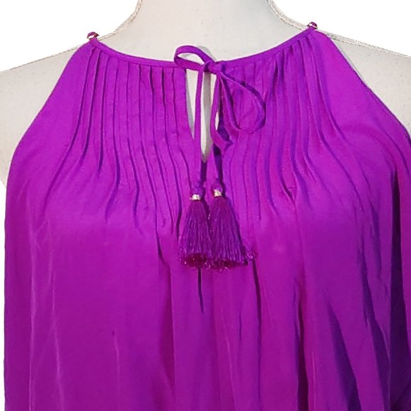 Lilly Pulitzer Minda 100% Silk Sleeveless Dress w/ Pintuck Pleats - Picture 5 of 10